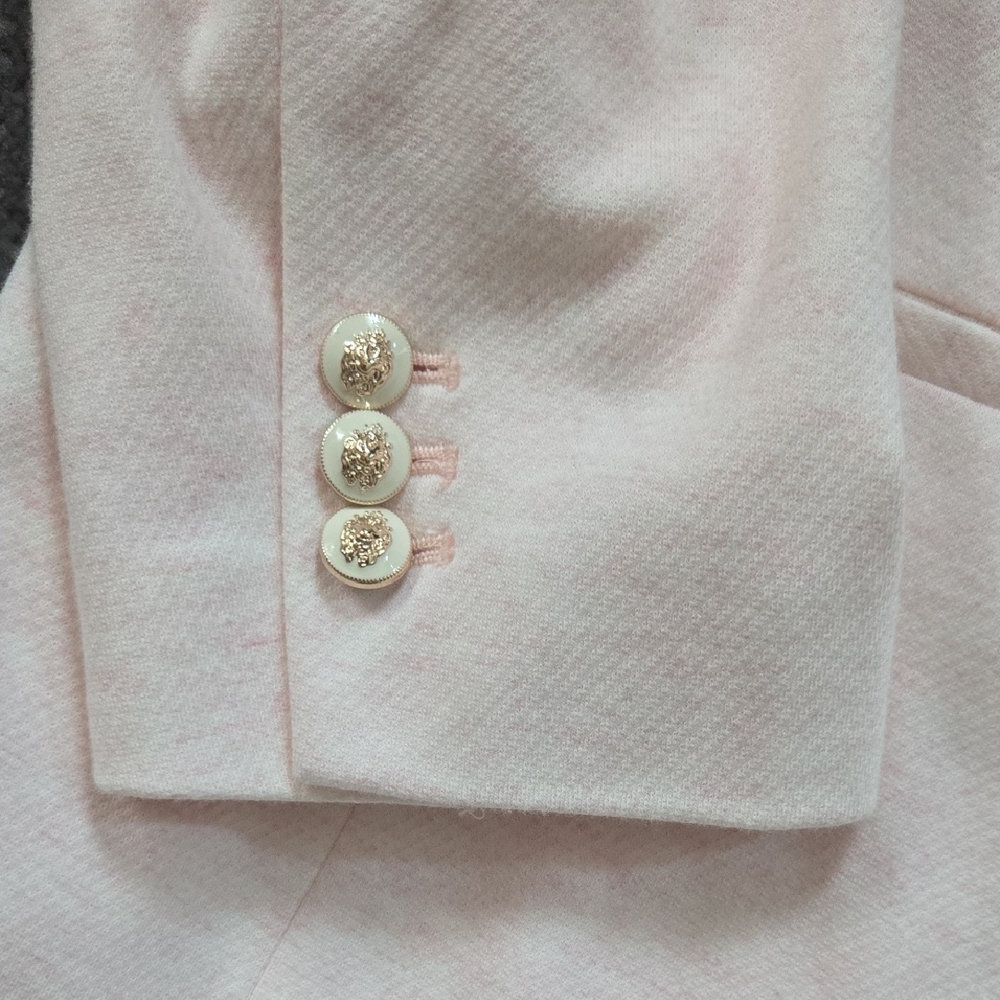 Talbots Light Pink Single-Breasted Blazer with Gold Buttons - Picture 4 of 8